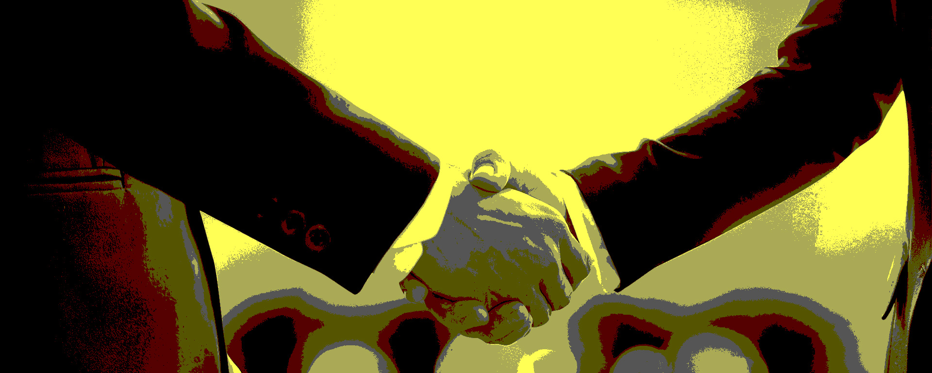 Business Men Giving Hands